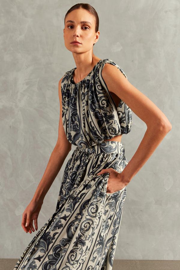 adriana degreas Hera Cropped Blouse