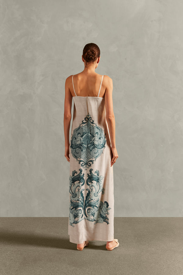 Adriana Degreas Hera Deep-V Long Dress