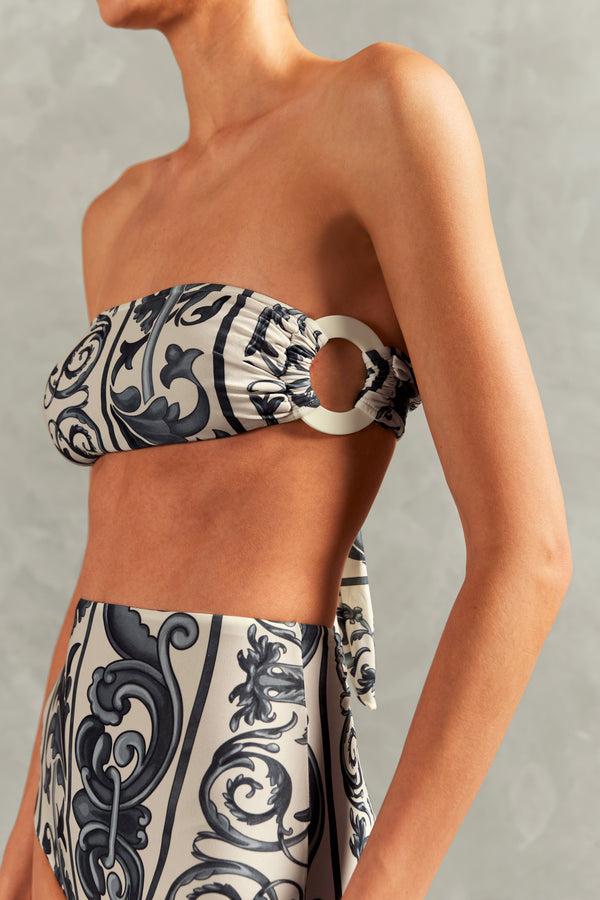 Adriana Degreas Hera High-Waisted Bandeau Bikini