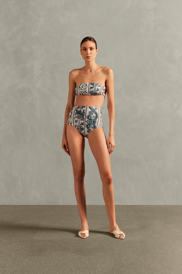 adriana degreas Hera High-Waisted Bandeau Bikini