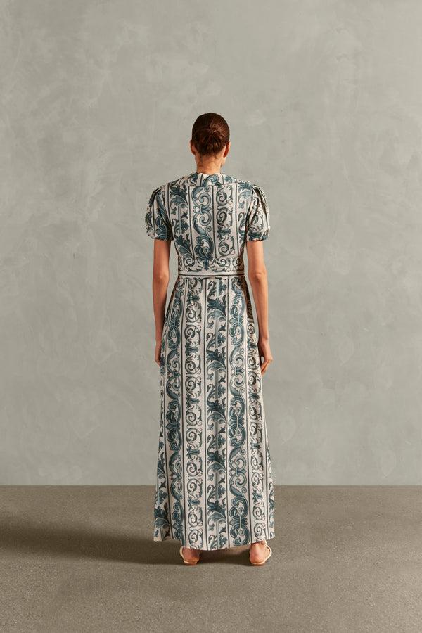 Adriana Degreas Hera Puff-Sleeved Long Dress