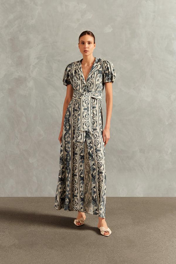 adriana degreas Hera Puff-Sleeved Long Dress