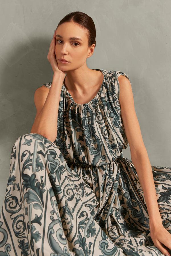 Adriana Degreas Hera Side-Slit Long Skirt