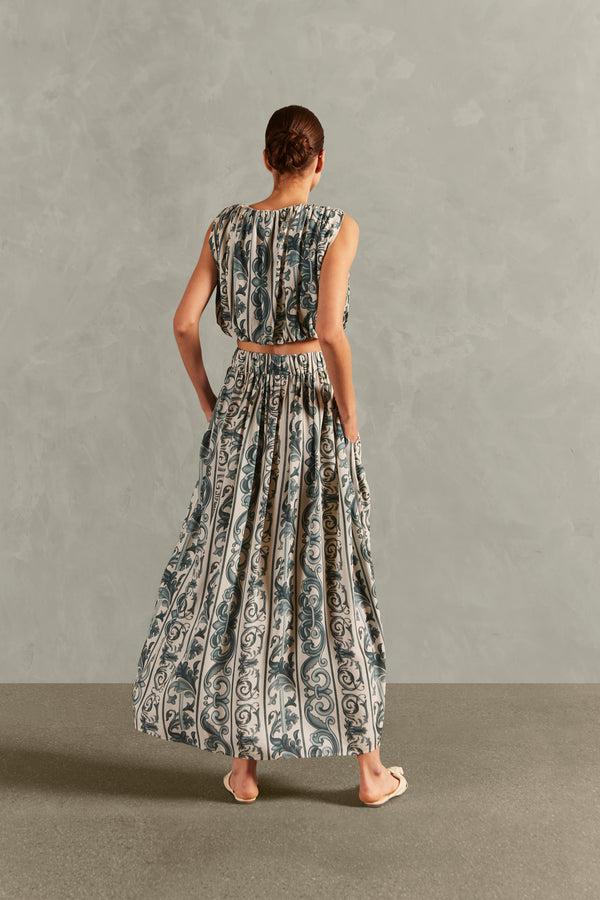 Adriana Degreas Hera Side-Slit Long Skirt