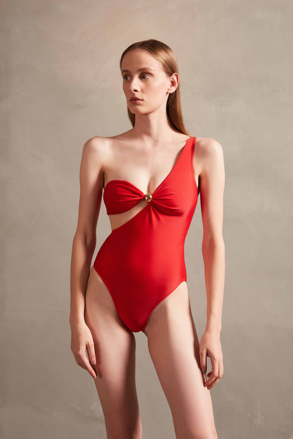 Adriana Degreas Holiday One-Shoulder Swimsuit