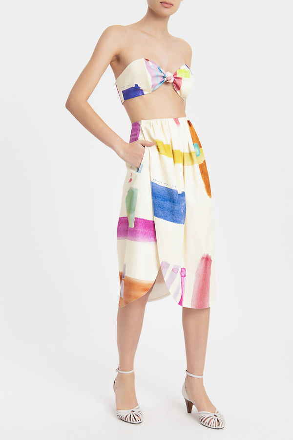 Adriana Degreas Illusion Midi Skirt