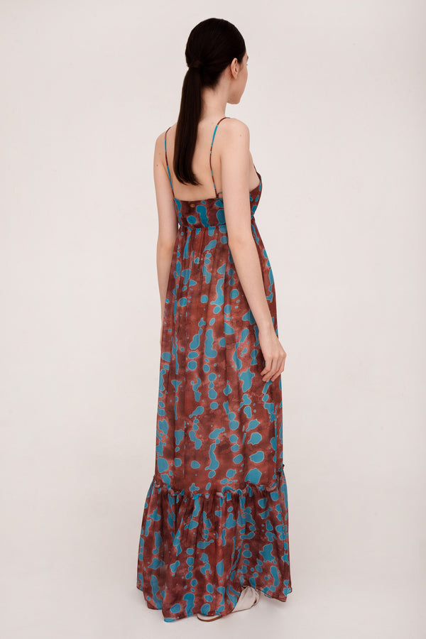 Adriana Degreas Island Print Long Dress