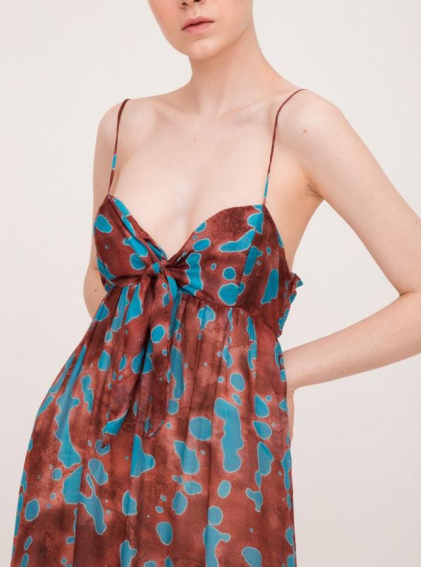 Adriana Degreas Island Print Long Dress