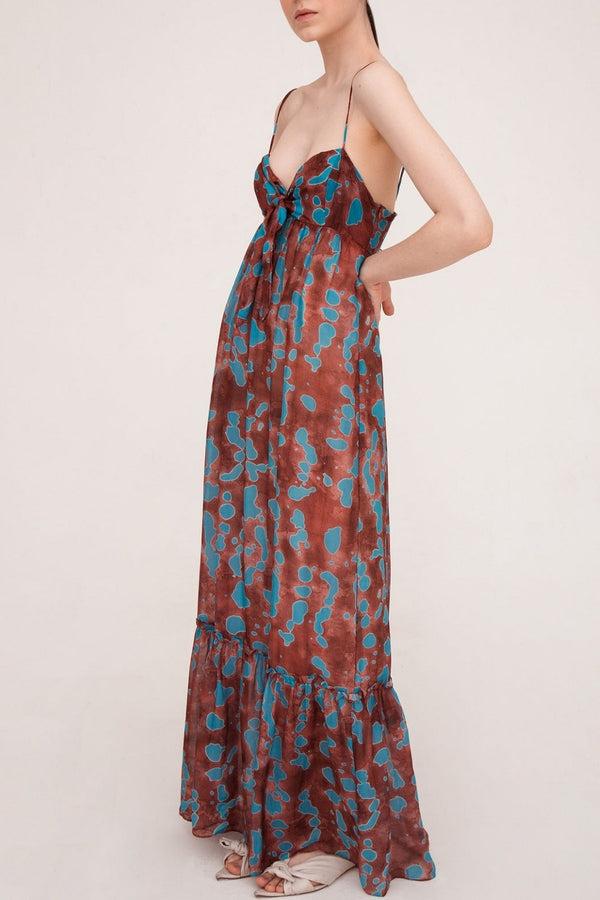 adriana degreas Island Print Long Dress