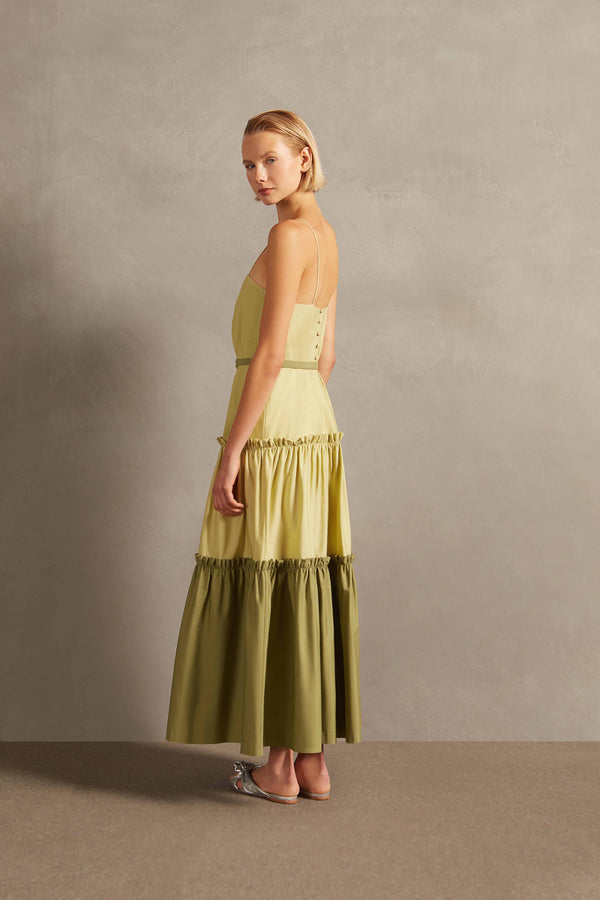 Adriana Degreas Jellyfish Solid Long Cotton Dress