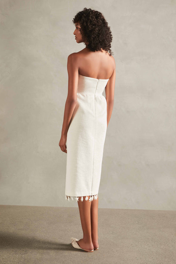 Adriana Degreas La Mer Strapless Midi Dress
