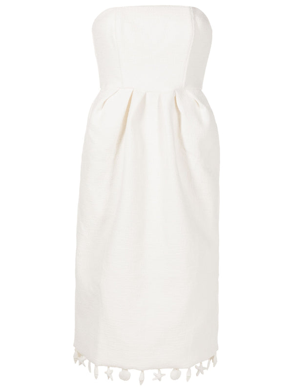 Adriana Degreas La Mer Strapless Midi Dress