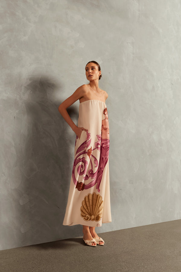 Adriana Degreas Le Sirenuse Strapless Long Dress