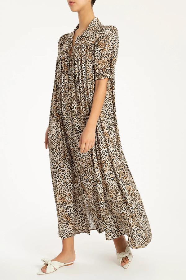 Adriana Degreas Leopard Chemise Dress