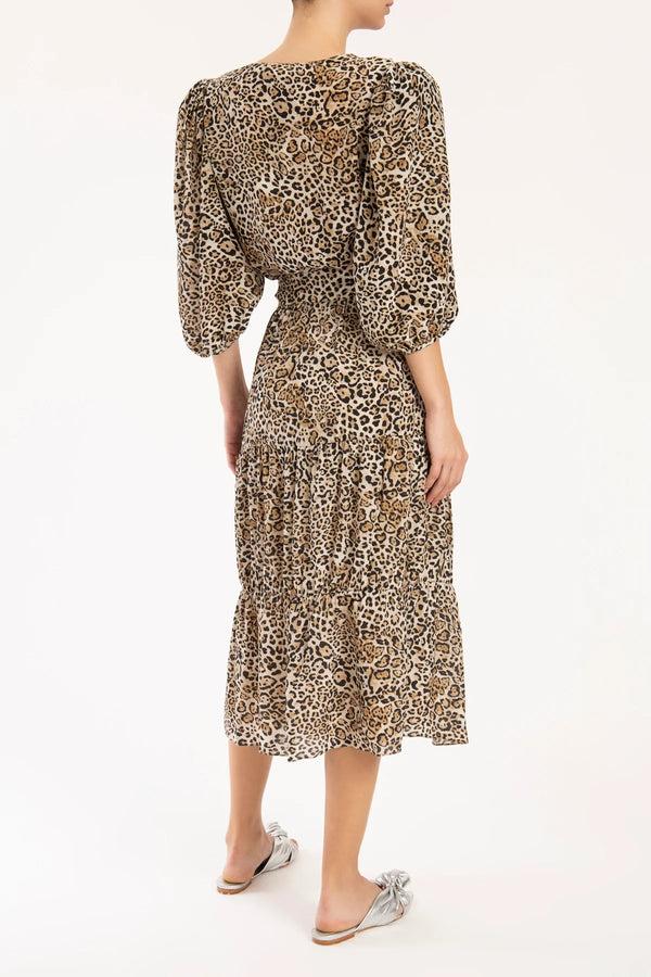 Adriana Degreas Leopard Frilled Skirt