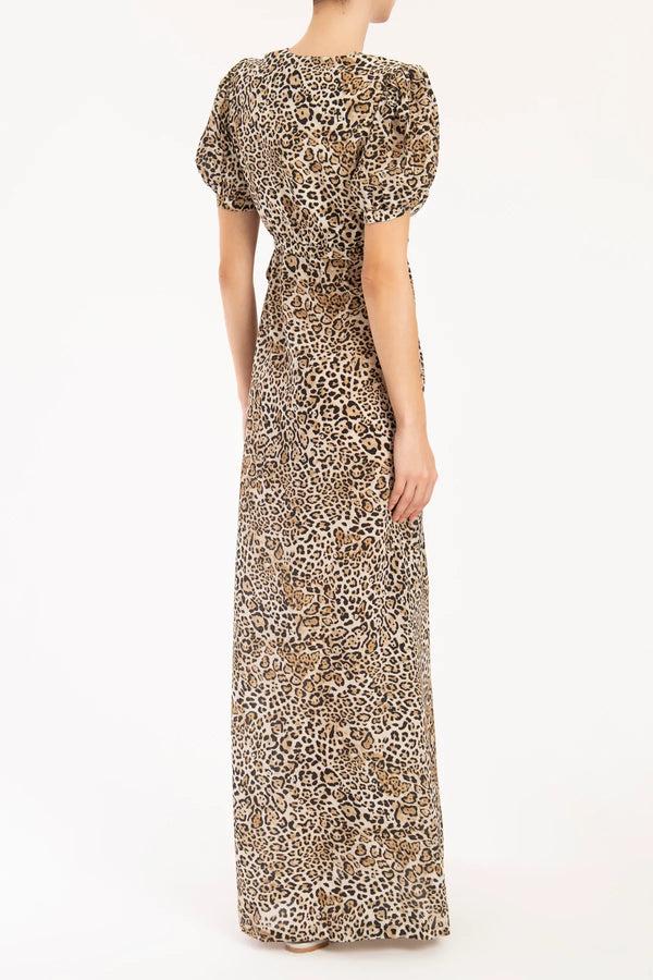 Adriana Degreas Leopard Long Dress With Knot