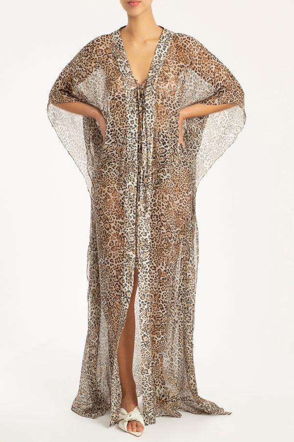 adriana degreas Leopard Long Kaftan