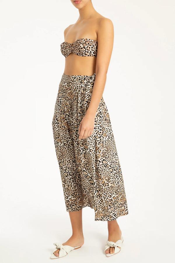 Adriana Degreas Leopard Pareo Midi Skirt