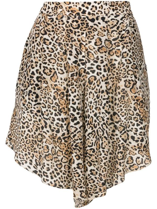 Adriana Degreas Leopard Pleated Shorts