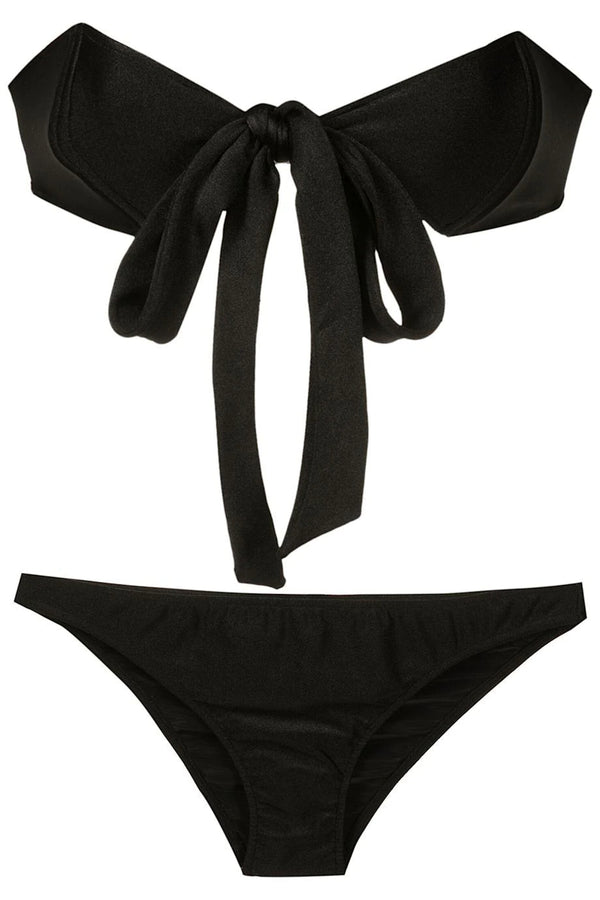 Adriana Degreas Lipstick Solid Strapless Bikini