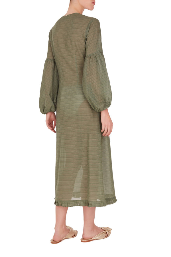 Adriana Degreas Masque Long Sleeved Long Dress