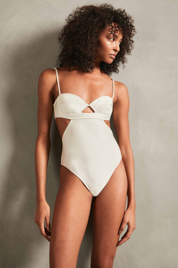Adriana Degreas Matelasse Cut-Out Swimsuit