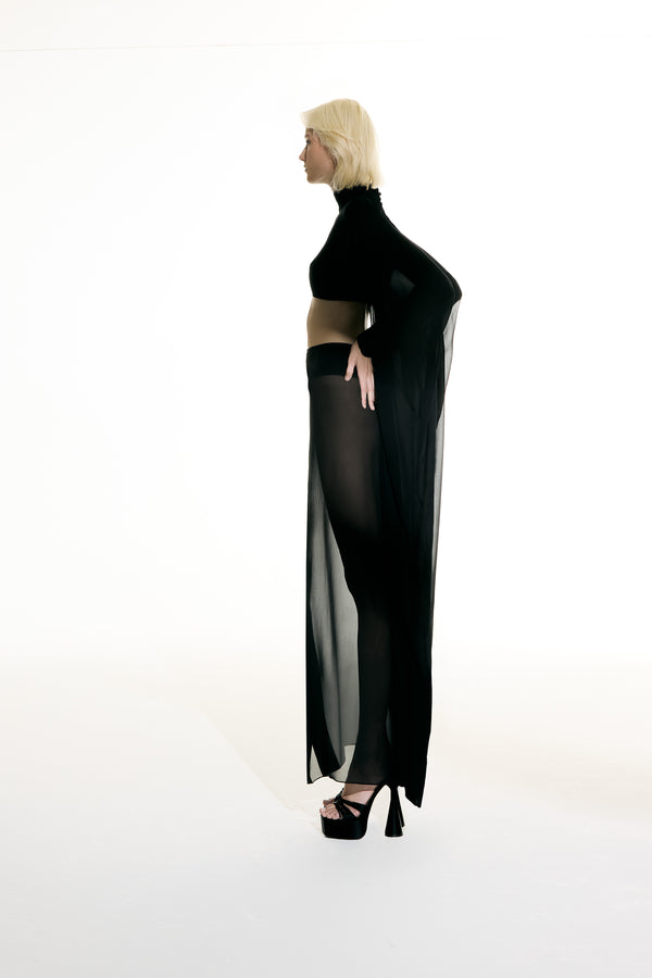 Adriana Degreas Maxi Skirt And Wide Sleeve Top Set