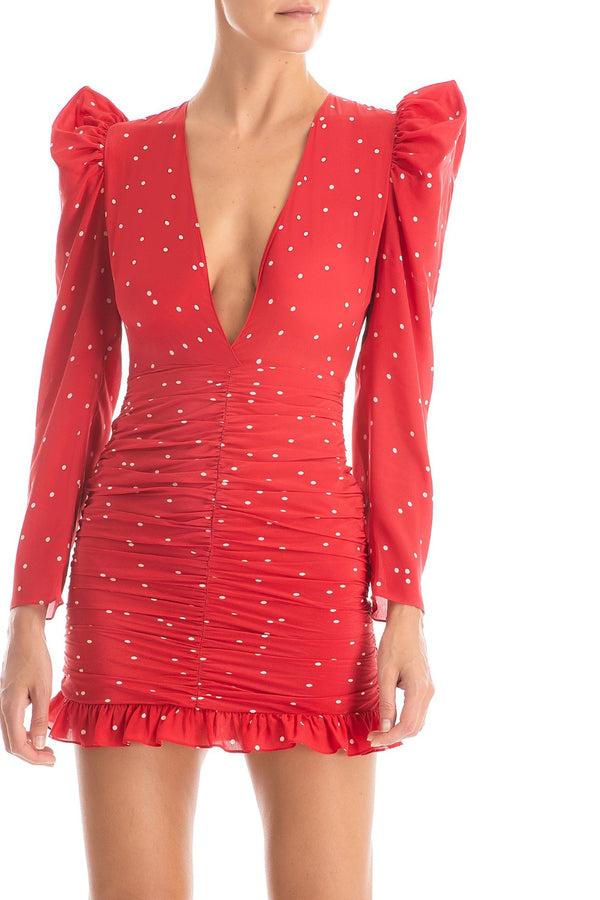 Adriana Degreas Mille Punti Frilled Short Dress