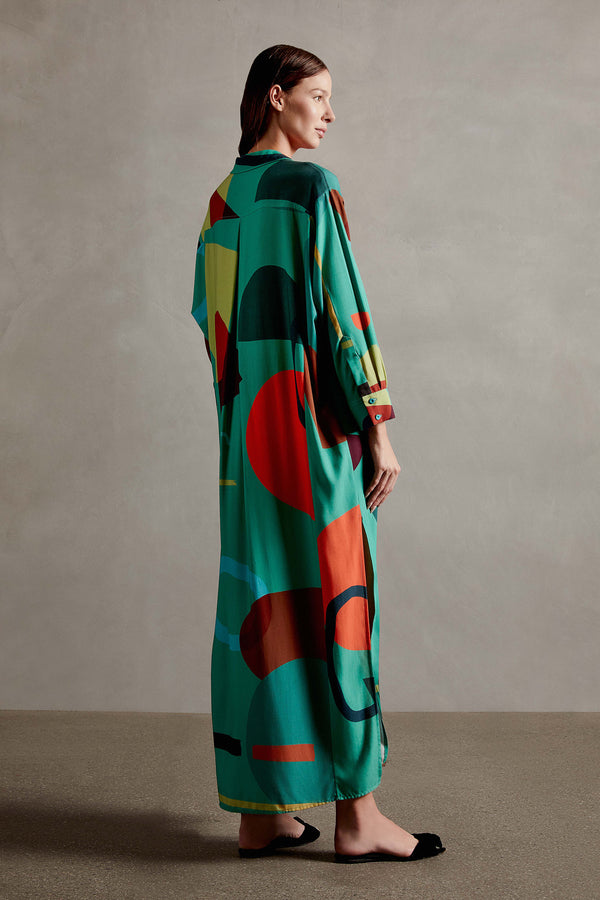 Adriana Degreas Modernism Long Chemise Dress