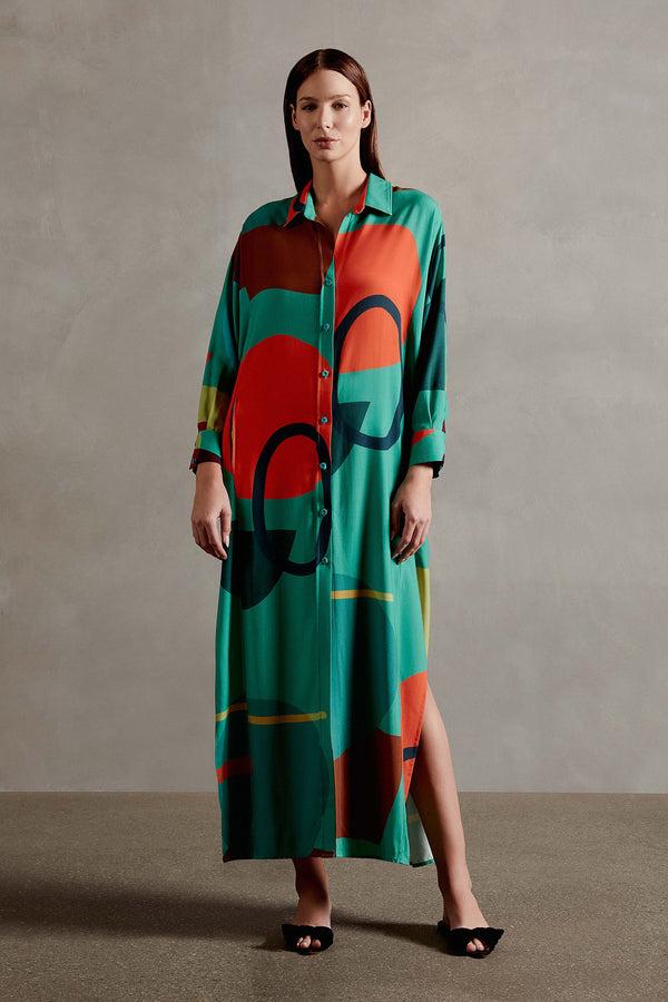 adriana degreas Modernism Long Chemise Dress
