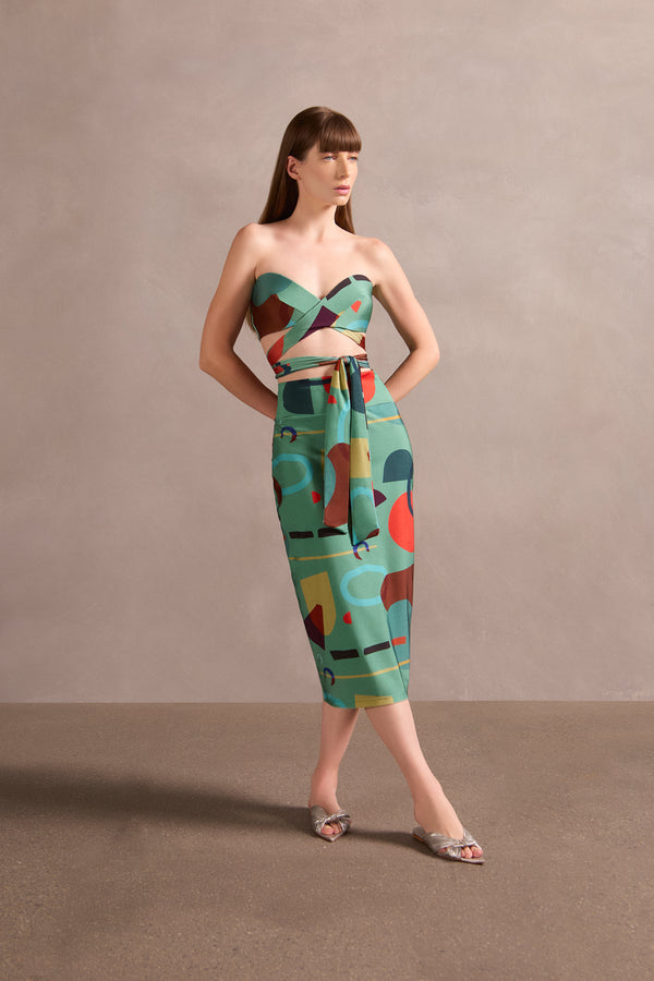 Adriana Degreas Modernism Midi Skirt