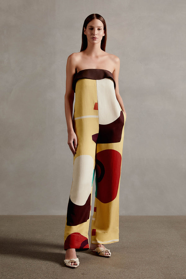 adriana degreas Modernism Strapless Jumpsuit