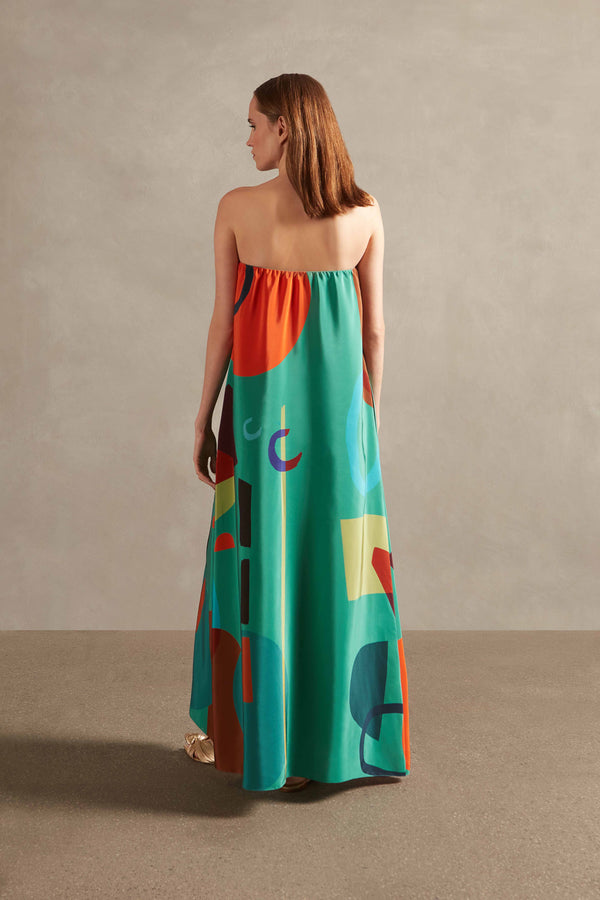Adriana Degreas Modernism Strapless Long Dress
