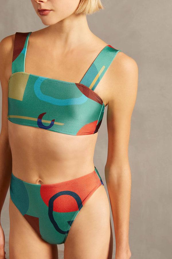 Adriana Degreas Modernism Straps High-Leg Bikini