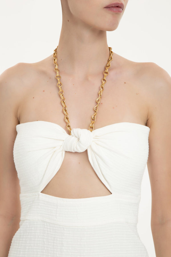 Adriana Degreas Montaigne Cut-Out Midi Dress