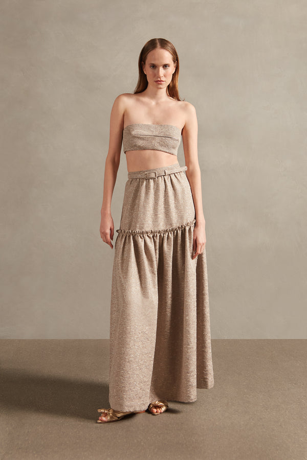 adriana degreas Moon Shine Frilled Long Skirt