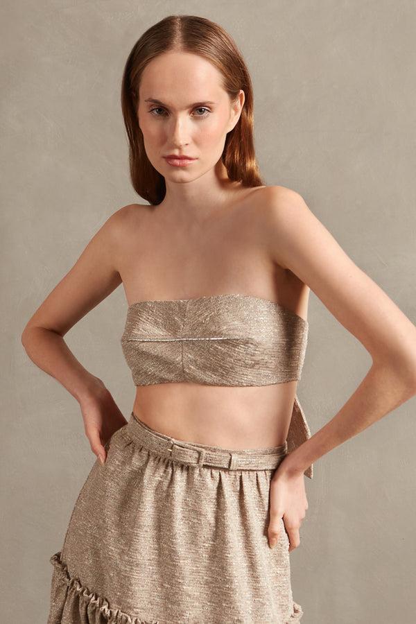 adriana degreas Moon Shine Strapless Top