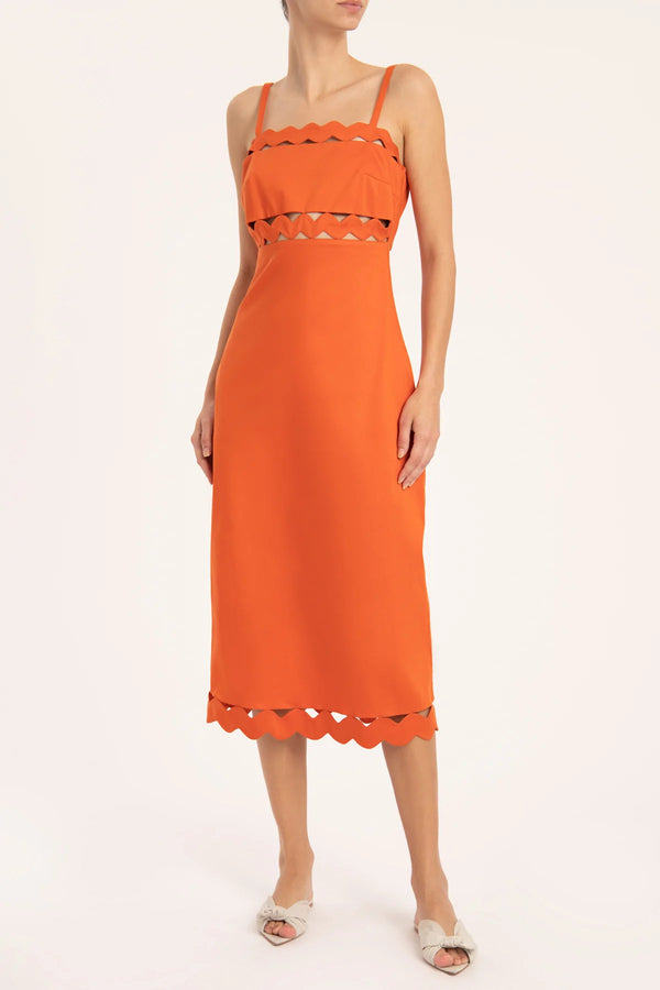 Adriana Degreas Moves Midi Dress With Straps