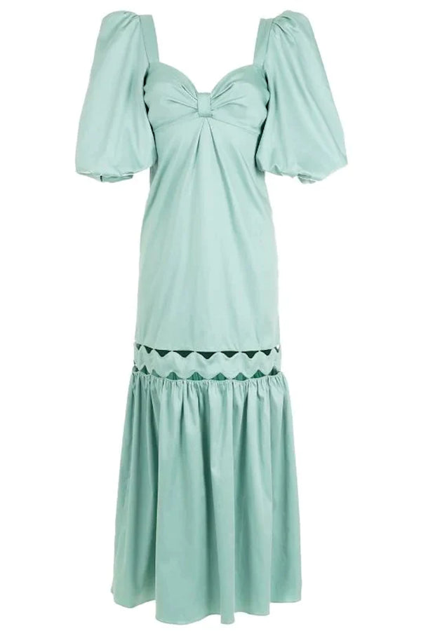 Adriana Degreas Moves Puff-Sleeved Long Dress