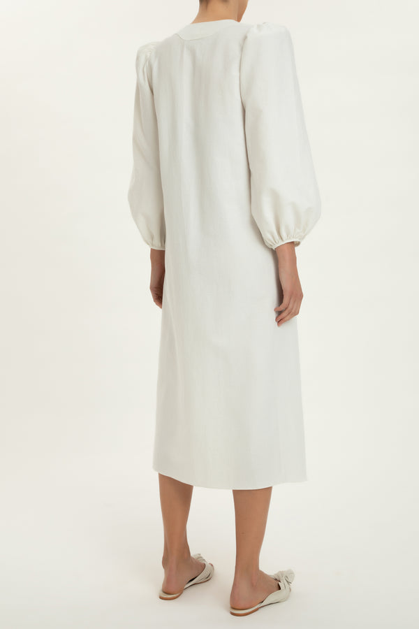 Adriana Degreas Moves Puff-Sleeved Midi Robe