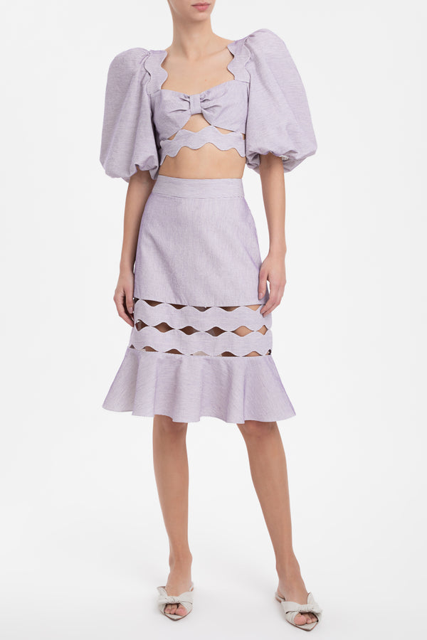 Adriana Degreas Moves Ruffled Short Skirt