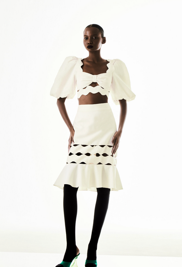 adriana degreas Moves Ruffled Short Skirt