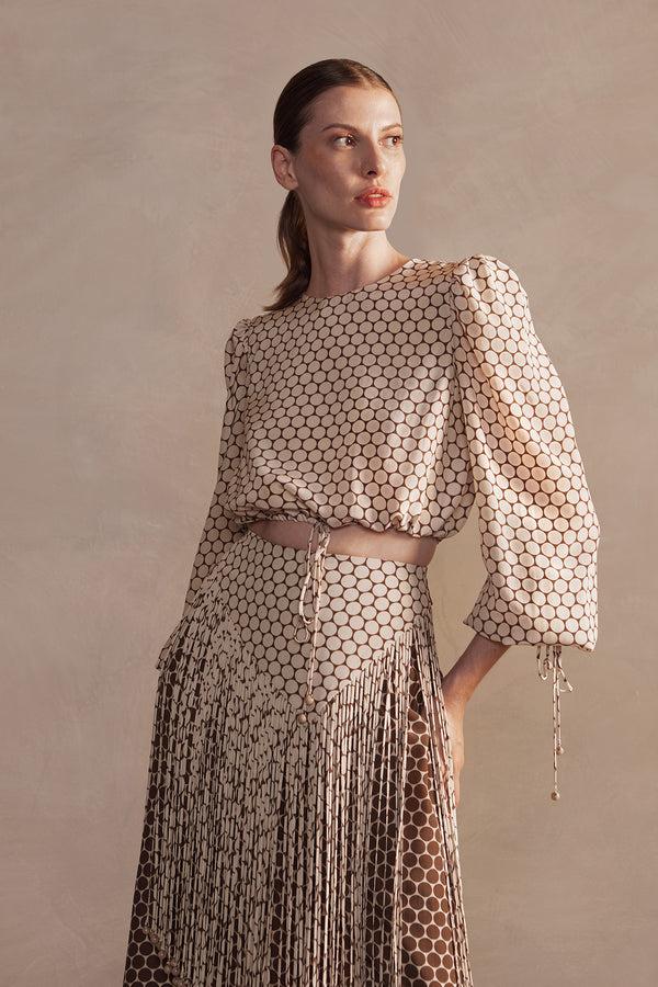 adriana degreas New Pois Cropped Blouse