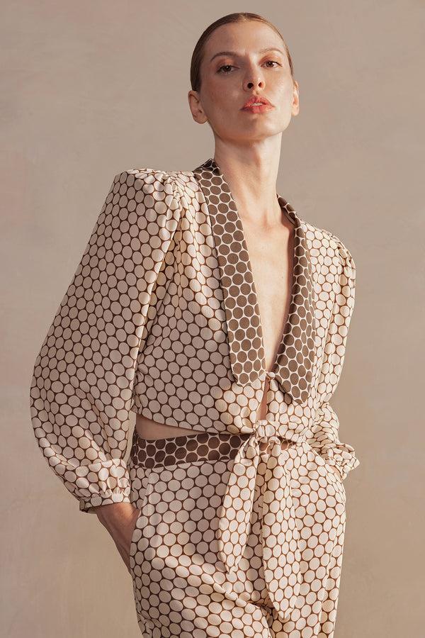 Adriana Degreas New Pois Cropped Shirt