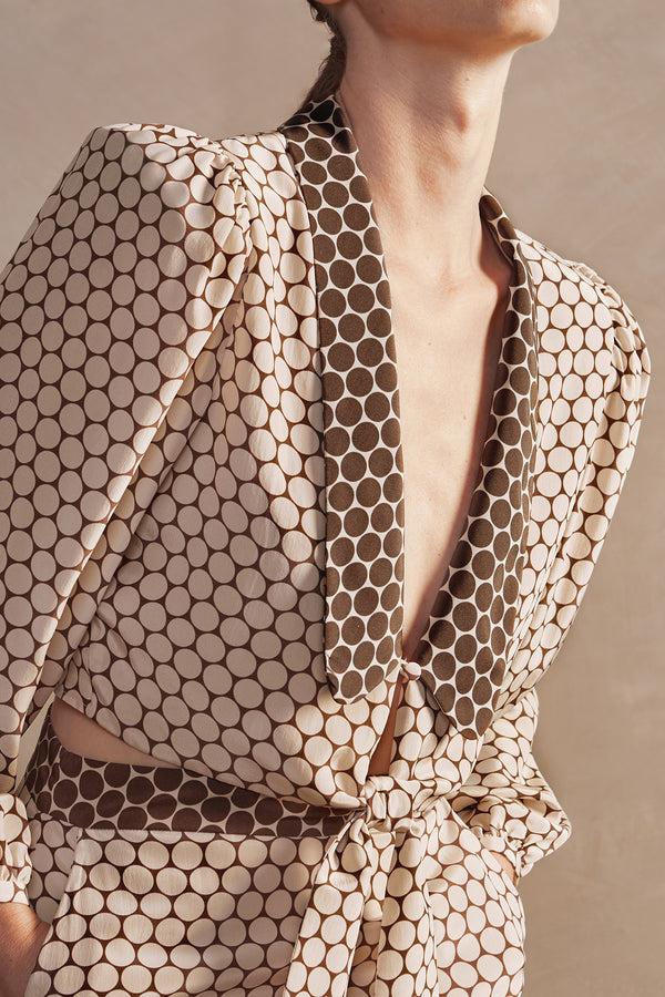 Adriana Degreas New Pois Cropped Shirt