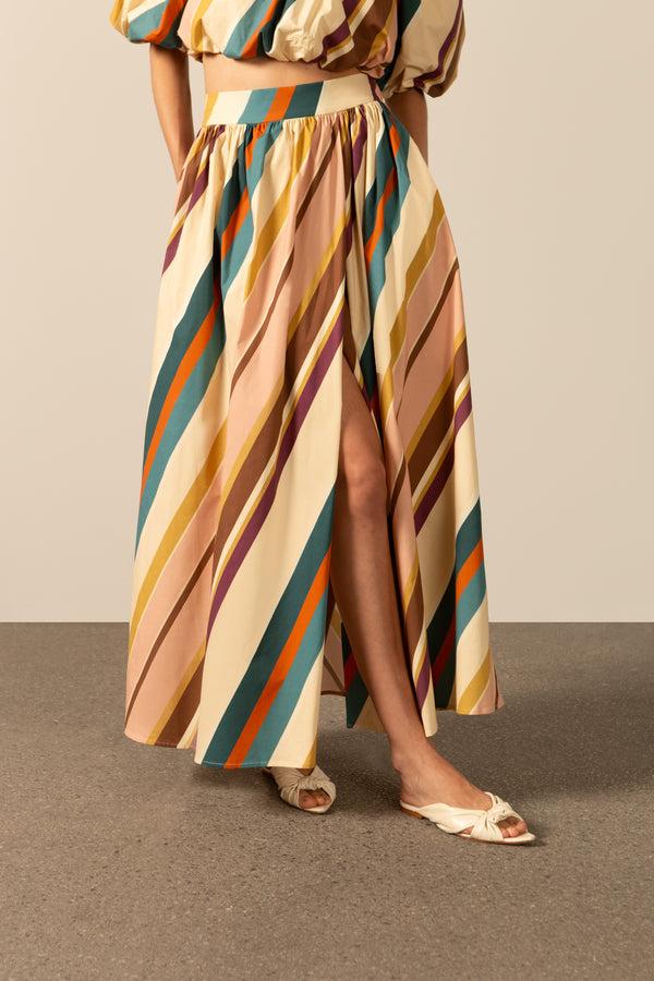 Adriana Degreas Organic Stripes Long Skirt