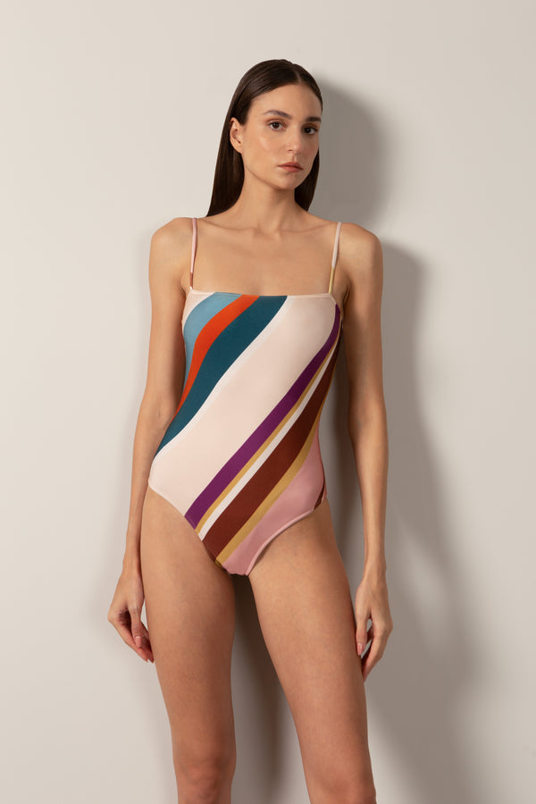 adriana degreas Organic Stripes Straps Swimsuit
