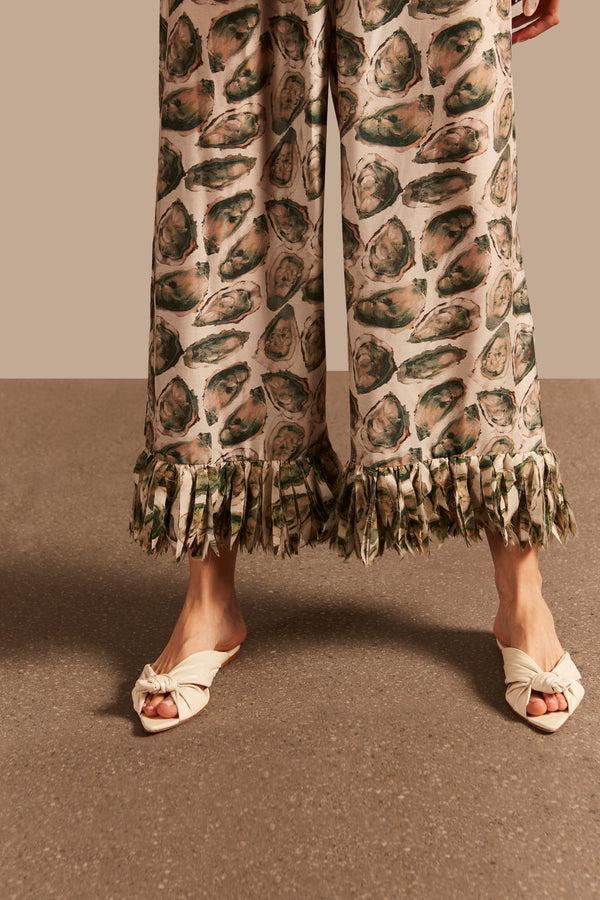 Adriana Degreas Oysters Fringes Pants