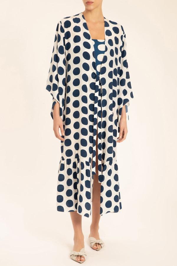 Adriana Degreas Pois Compose Midi Robe