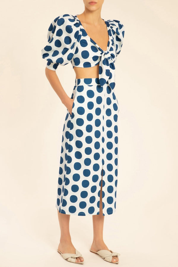 Adriana Degreas Pois Compose Midi Skirt